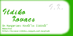 ildiko kovacs business card